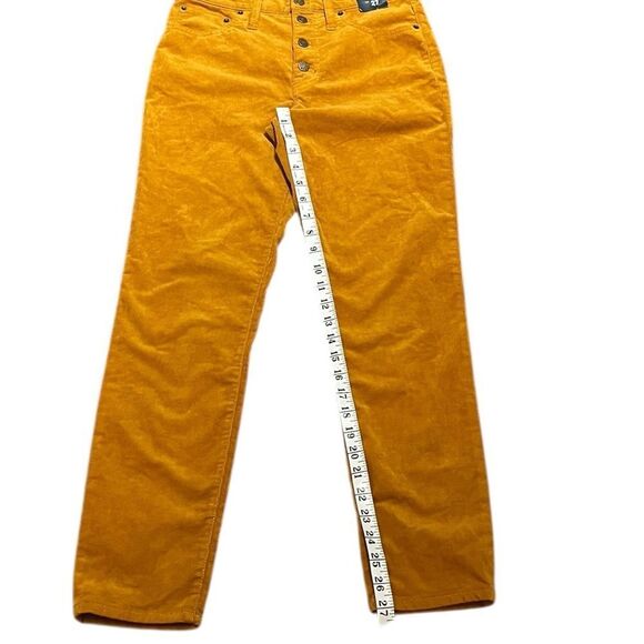 J.Crew Women’s 9” High-Rise Skinny Mustard Yellow Corduroy Pants, Size 27, NWT - Picture 7 of 8
